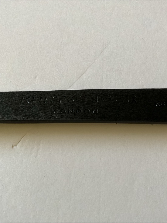 KURT GEIGER LONDON WOMENS BELT CLEAR STUDDED ON BONE FAUX LEATHER M/L NWT